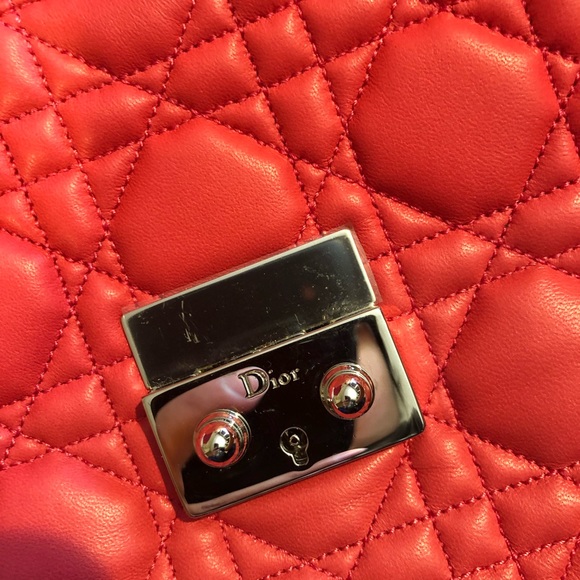 Miss Dior cannage leather promenade chain clutch - Picture 9 of 16